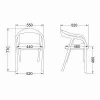 Стул БИО, дуб натуральный/покрытие бесцветное купить в Минске